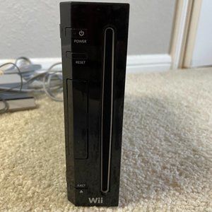 Nintendo Wii Gaming Console Sensor +Cords Gamecube Compatible Black RVL-001(USA)